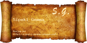 Sipeki Gemma névjegykártya